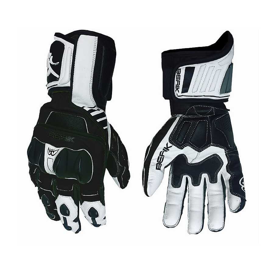 black and white gloves