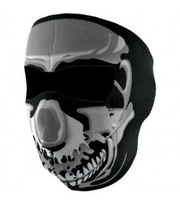 ZAN VOLLGESICHTSMASKE CHROM-TOTENKOPF ONE SIZE