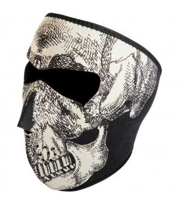 ZAN FULL FACE MASK GLOW-IN-THE-DARK SKULL ONE SIZE