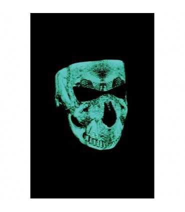 ZAN FULL FACE MASK GLOW-IN-THE-DARK SKULL ONE SIZE