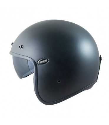 Casco jet in fibra Cgm Porto nero opaco