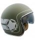 Casco jet Cgm Savana verde gommato