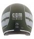 Casco jet Cgm Savana verde gommato