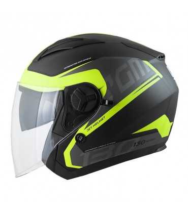 Casco jet Cgm 130s Apache nero giallo opaco