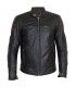 Motorcycle jacket Prexport Stripes black bordeaux