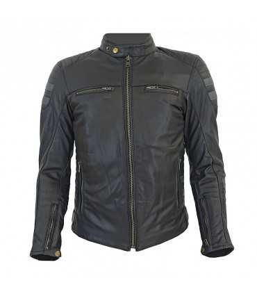 Motorcycle jacket Prexport Stripes black grey