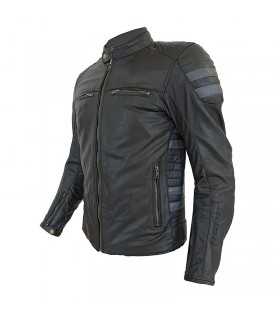 Motorcycle jacket Prexport Stripes black grey