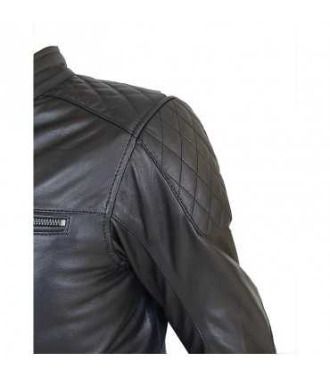 Prexport Diamond leather jacket black