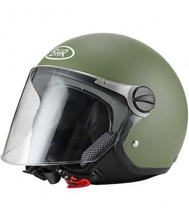 Casco jet BHR 710 verde opaco