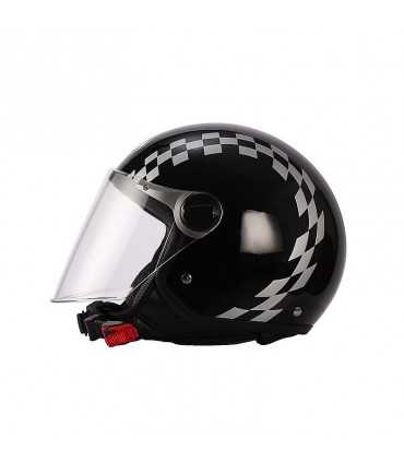 Casco jet BHR 710 Racing nero