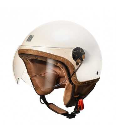 Motocubo Ant jet Helm weiß