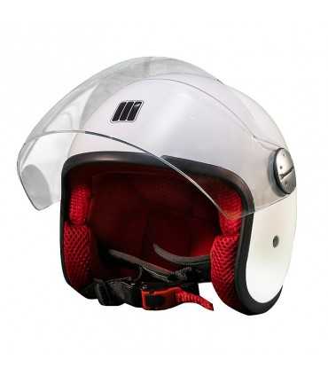 Casco jet bambino Motocubo Mosquito bianco