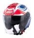 Casco jet Givi X.22 Planet Hyper bianco blu rosso