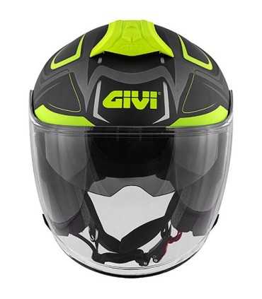 Casco jet Givi X.22 Planet Hyper titanio giallo