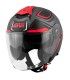 Casco jet Givi X.22 Planet Hyper titanio rosso