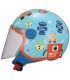 Casco jet bambino BHR Robot blu