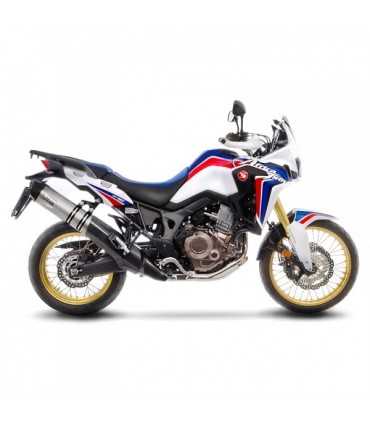 LEOVINCE Honda CRF 1000 Africa Twin (2016-17) LV One EVO Inox CH Slip-On Endcap Carbon