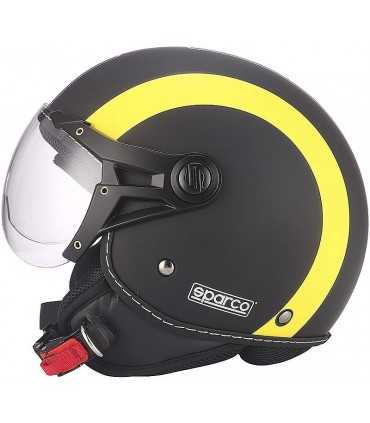 Casque jet Bhr Sparco noir jaune