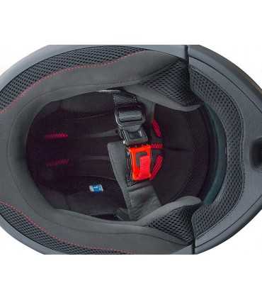 Casco modulare Cgm Dresda nero opaco arancio