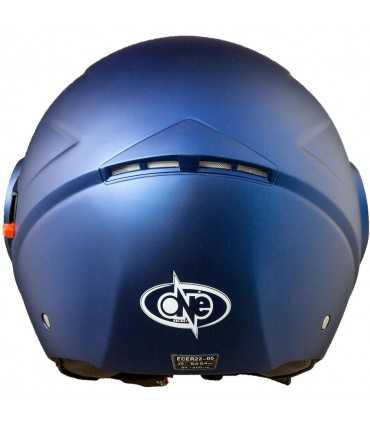 Casco jet One Alfa blu opaco