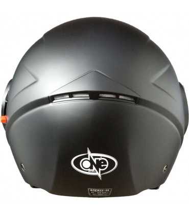 Casco jet One Alfa nero opaco