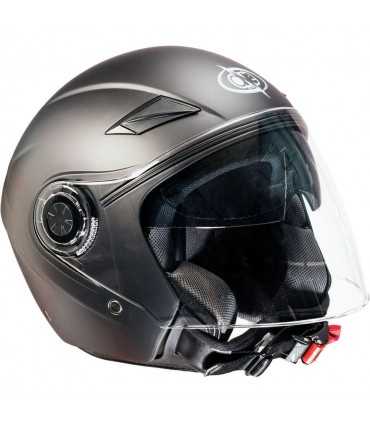 Casco jet One Alfa nero opaco