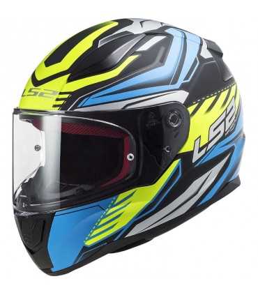 LS2 FF353 Rapid Gale blue yellow helmet