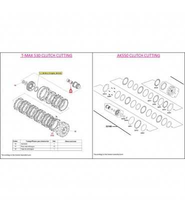 Kit plaque embrayage J.Costa IT530D Yamaha T-Max 530 (2012-16)