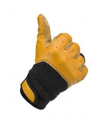 Gants en cuir Biltwell bantam tan noir