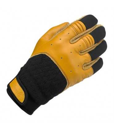 Gants en cuir Biltwell bantam tan noir