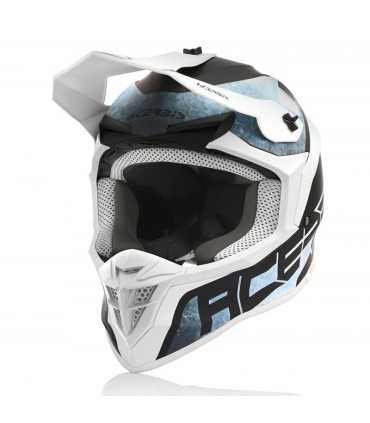 Casque cross Acerbis Linear bleu light