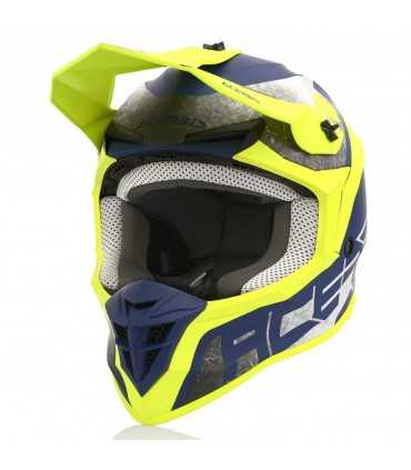 Casco cross Acerbis Linear giallo blu