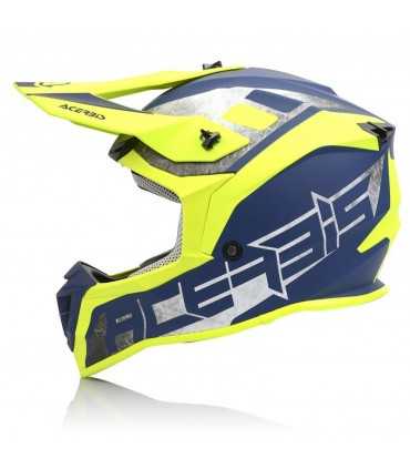 Casco cross Acerbis Linear giallo blu