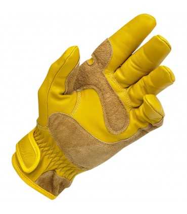 Biltwell Work leather gloves yellow