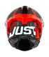 Casco integrale Just-1 J Gpr Carbon Replica Torres rosso