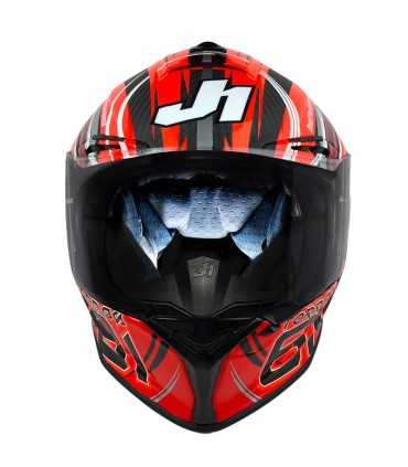 Casco integrale Just-1 J Gpr Carbon Replica Torres rosso