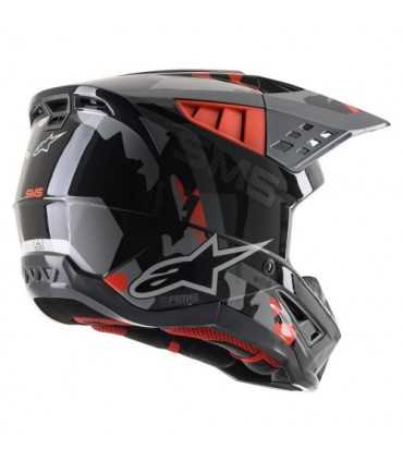 Casquemotocross Alpinestars SM5 Rover noir rouge