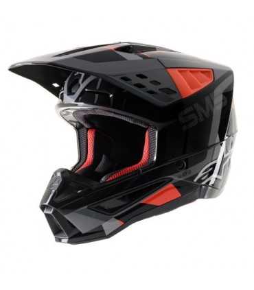 Alpinestars SM5 Rover Motocross Helm schwarz rot