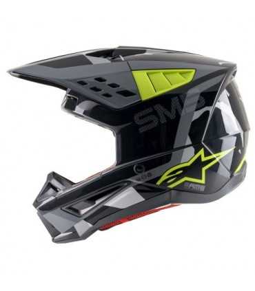 Casquemotocross Alpinestars SM5 Rover noir jaune