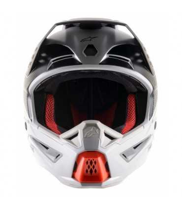 Alpinestars SM5 Rayon Motocross Helm grau schwarz