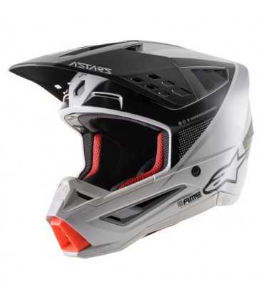 Alpinestars SM5 Rayon Motocross Helm grau schwarz