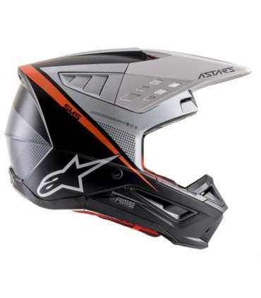 Casquemotocross Alpinestars SM5 Rayon noir blanc orange