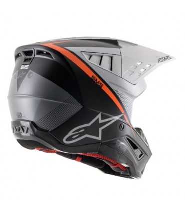 Casquemotocross Alpinestars SM5 Rayon noir blanc orange