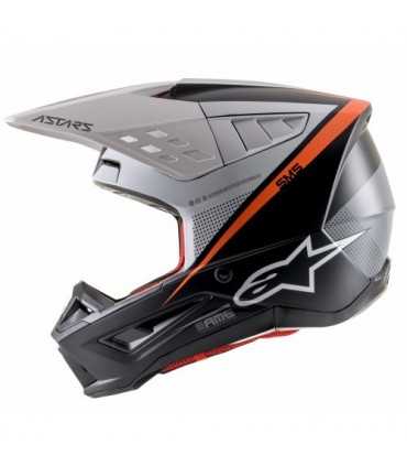 Alpinestars SM5 Rayon Motocross Helm schwarz weiß orange