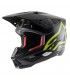 Casquemotocross Alpinestars SM5 Compass noir jaune