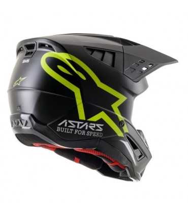 Casquemotocross Alpinestars SM5 Compass noir jaune