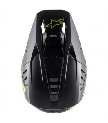 Casquemotocross Alpinestars SM5 Compass noir jaune