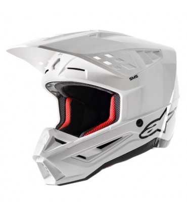 Alpinestars SM5 solide weiße Motocross-Helm