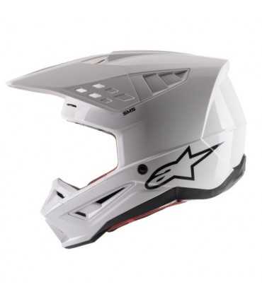 Casco motocross Alpinestars SM5 solid bianco