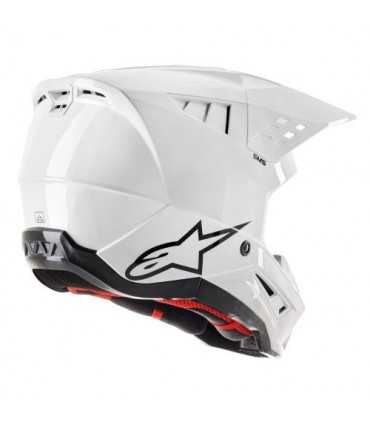 Casco motocross Alpinestars SM5 solid bianco